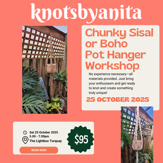 "Boho Chunky" or "Chunky Sisal" Pothanger Workshop 25th Oct